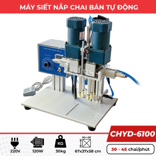 Máy siết nắp chai bán tự động CHYD-6100 2 motor